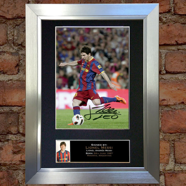 LIONEL MESSI No1 Autograph Mounted Signed Photo Reproduction Print A4 141