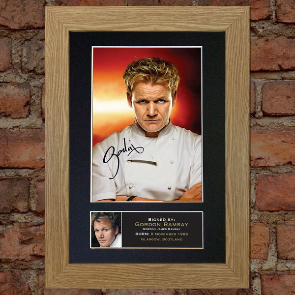 GORDON RAMSEY Mounted Signed Photo Reproduction Autograph Print A4 14