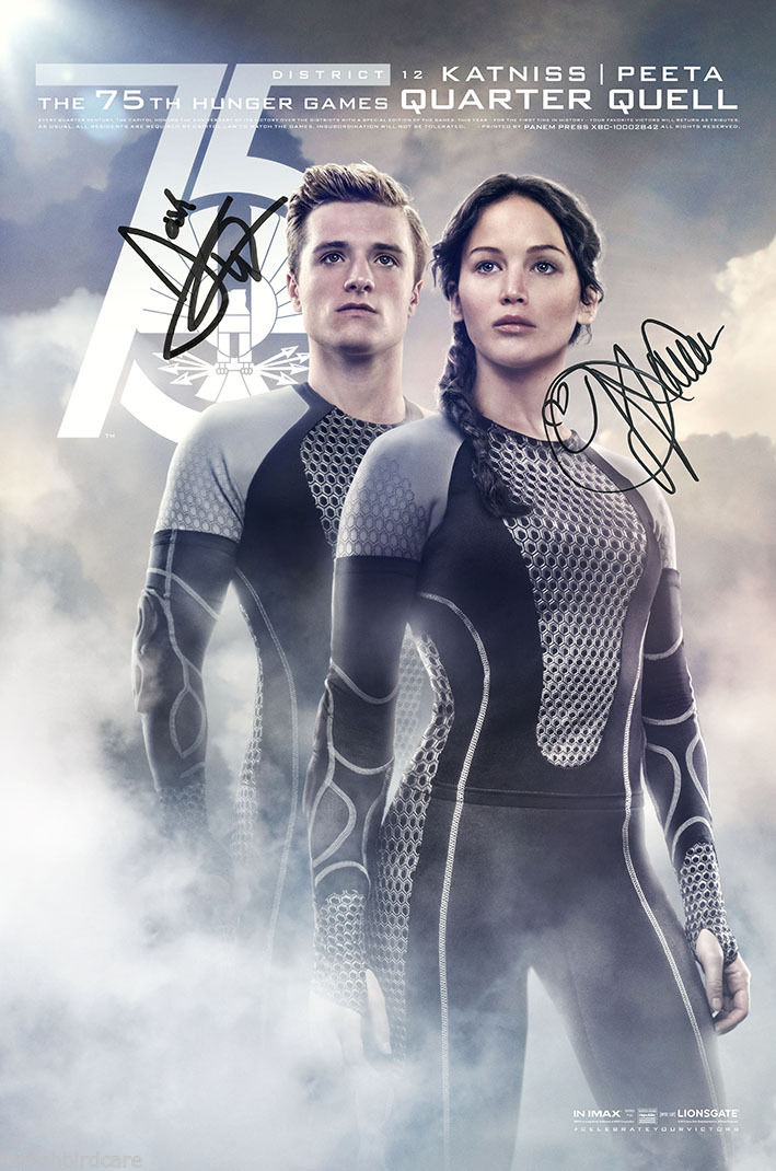 HUNGER GAMES CATCHING FIRE Autograph POSTER Signed Photo Quality Re-Print