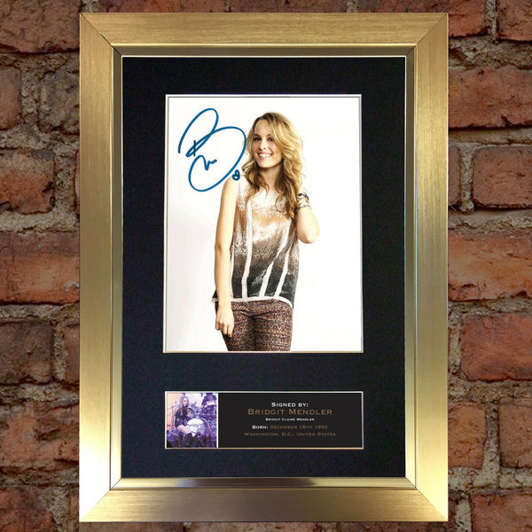 BRIDGIT MENDLER Signed Autograph Quality Mounted Photo RE-PRINT A4 506