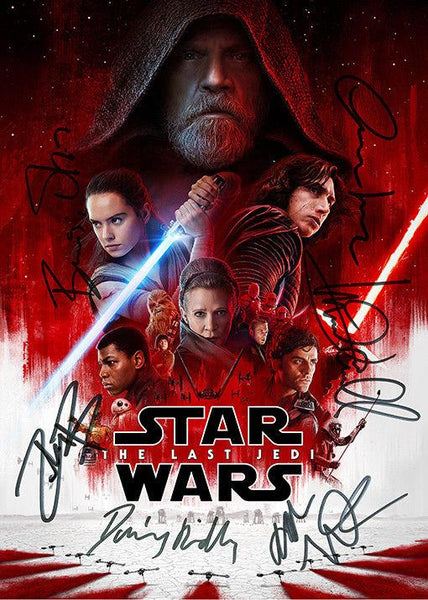 STAR WARS The Last Jedi Quality Autograph Mounted Signed Photo Re Print A4 719