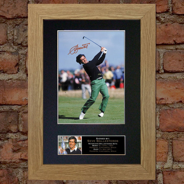 SEVE BALLESTEROS Mounted Signed Photo Reproduction Autograph Print A4 53