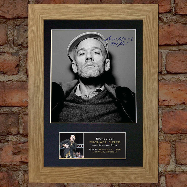 MICHAEL STIPE REM Mounted Signed Photo Reproduction Autograph Print A4 63