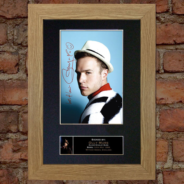 OLLY MURS No1 Mounted Signed Photo Reproduction Autograph Print A4 83