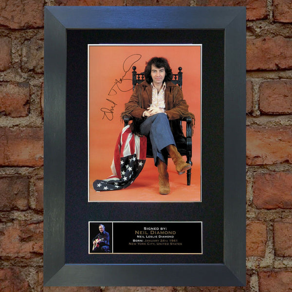 NEIL DIAMOND Autograph Mounted Signed Photo Reproduction A4 262