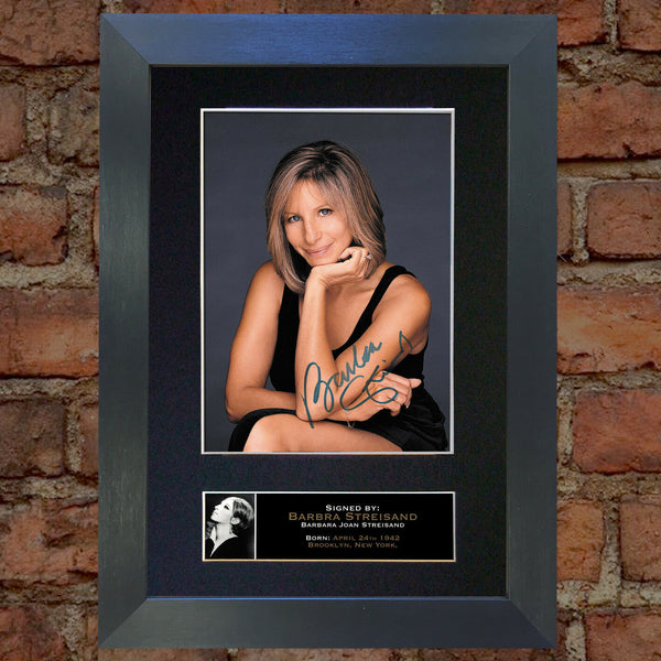 BARBRA STREISAND Mounted Signed Photo Reproduction Autograph Print A4 225