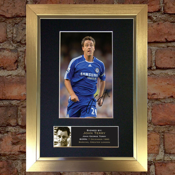 JOHN TERRY (CHELSEA) Autograph Mounted Photo Reproduction QUALITY PRINT A4 39