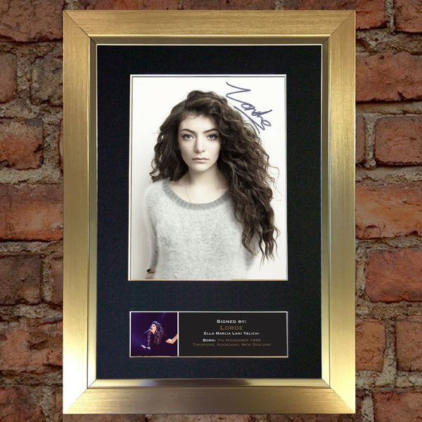 LORDE Signed Autograph Mounted Photo Repro A4 Print 434