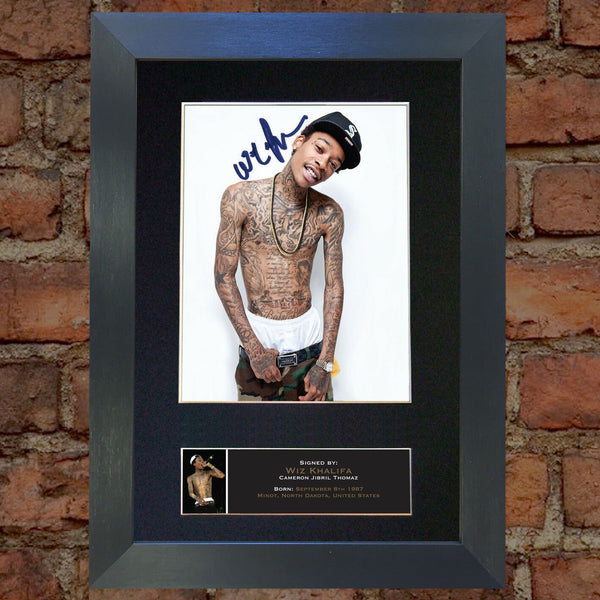 WIZ KHALIFA Signed Autograph Mounted Photo Repro A4 Print 539