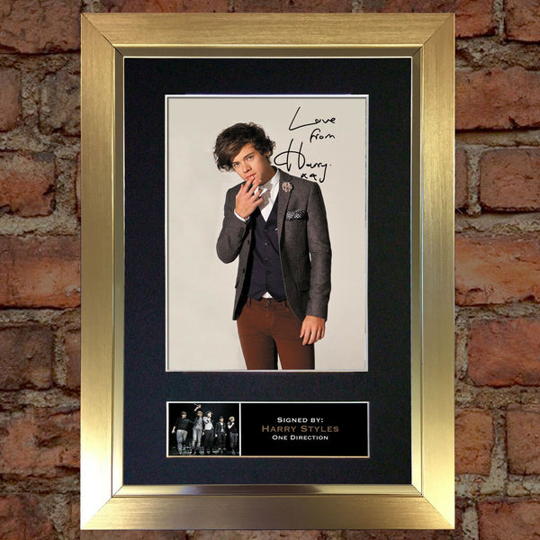 HARRY STYLES No1 Mounted Signed Photo Reproduction Autograph Print A4 309