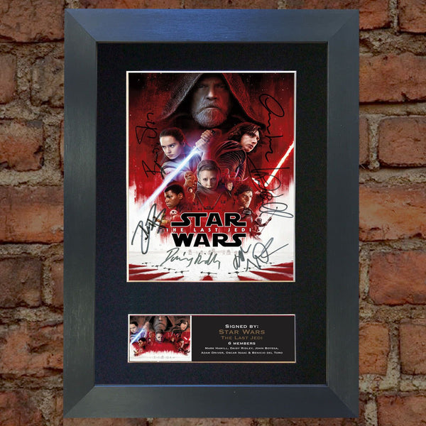 STAR WARS The Last Jedi Quality Autograph Mounted Signed Photo Re Print A4 719