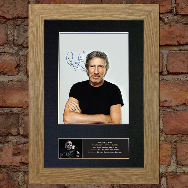 ROGER WATERS Pink Floyd Autograph Mounted Signed Photo Reproduction A4 377