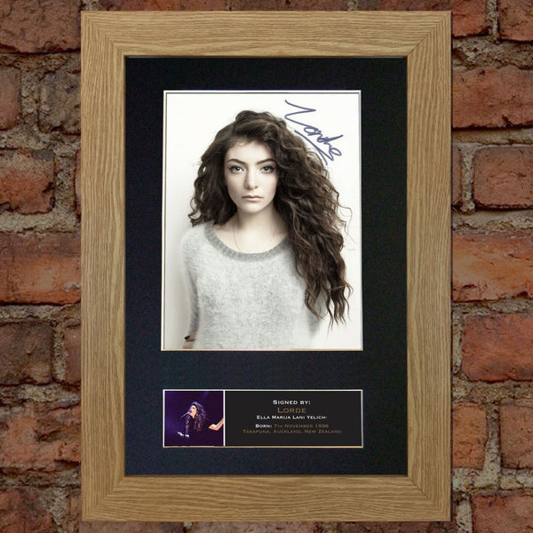 LORDE Signed Autograph Mounted Photo Repro A4 Print 434