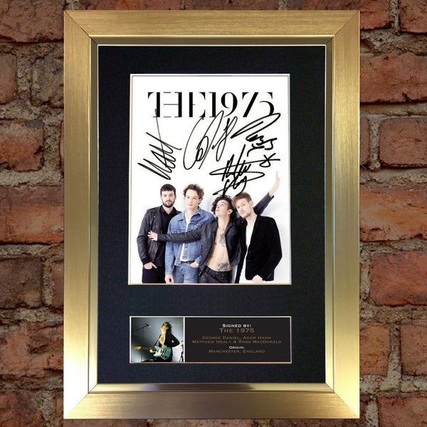 THE 1975 Band Signed Autograph Mounted Photo RE-PRINT A4 658