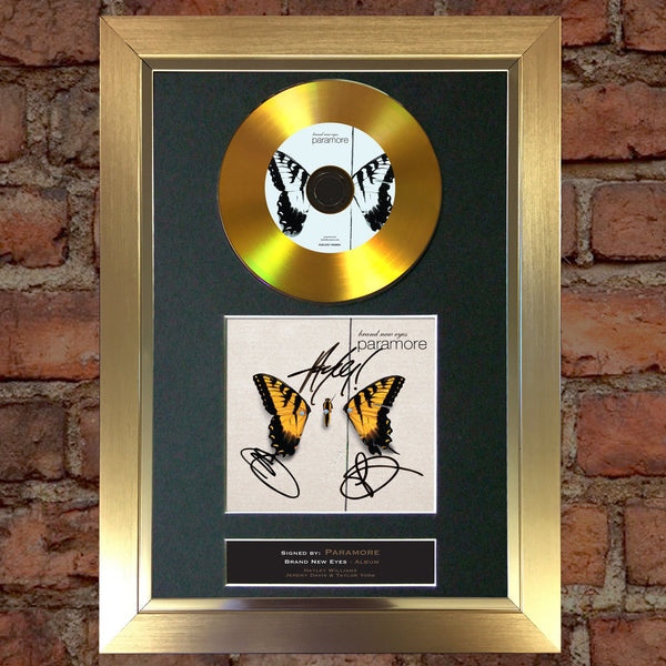 #119 GOLD DISC PARAMORE Brand New Eyes Album Signed Autograph Mounted Repro A4