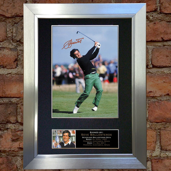 SEVE BALLESTEROS Mounted Signed Photo Reproduction Autograph Print A4 53