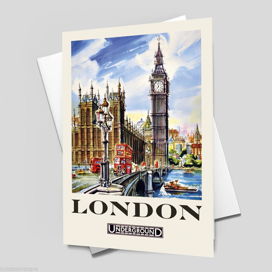 LONDON #1 VINTAGE RETRO TRAVEL Poster Nostalgic Home Art Print Wall Decor #48