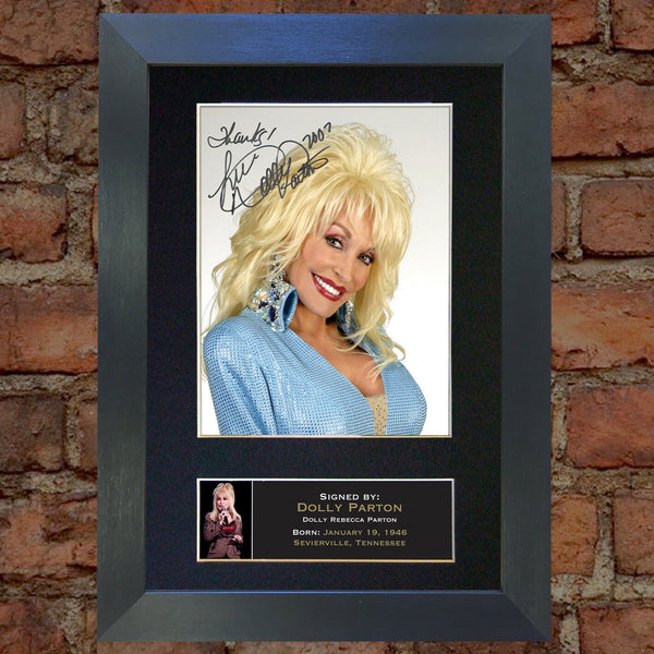 DOLLY PARTON Mounted Signed Photo Reproduction Autograph Print A4 239