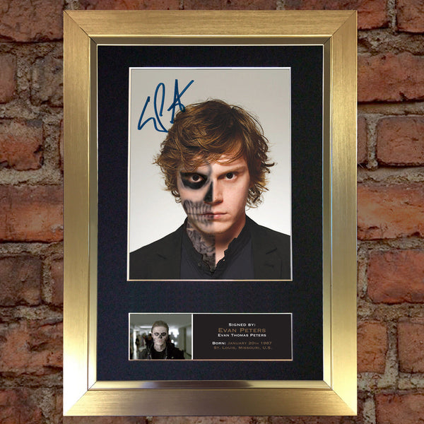 EVAN PETERS American Horror Story Signed Mounted Photo Display TV Repro A4 561