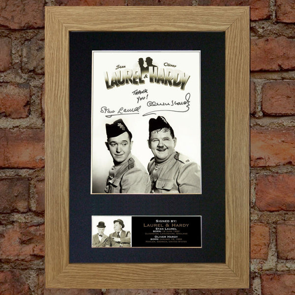 LAUREL & HARDY No2 Quality Signed Mounted Autograph Photo Print (A4) 593