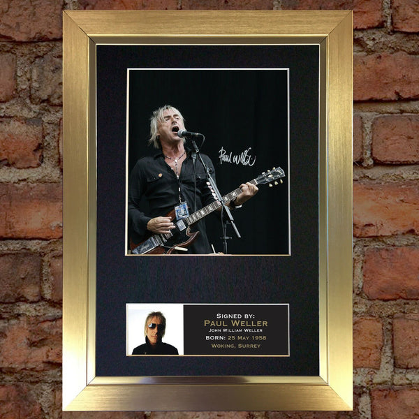 PAUL WELLER Autograph Mounted Signed Photo Reproduction PRINT A4 88