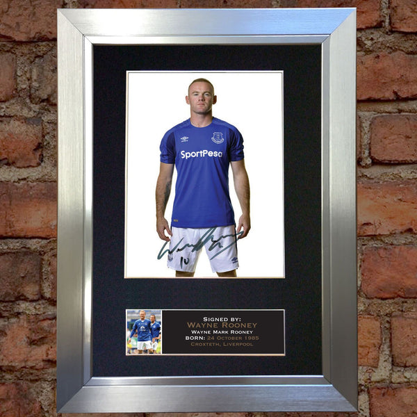 WAYNE ROONEY #2 Everton Mounted Signed Photo Reproduction Autograph Print A4 660