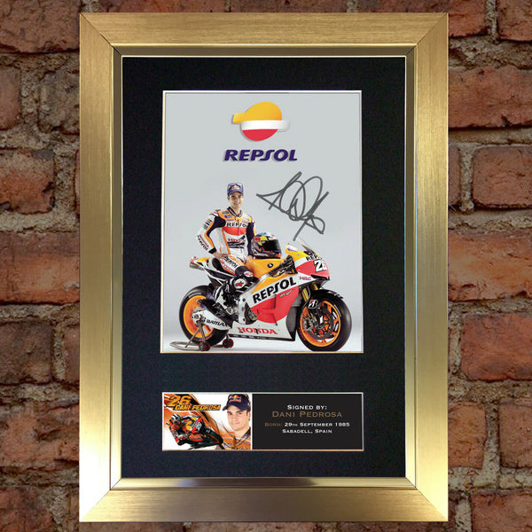 DANI PEDROSA Quality Autograph Mounted Photo Reproduction Print A4 573