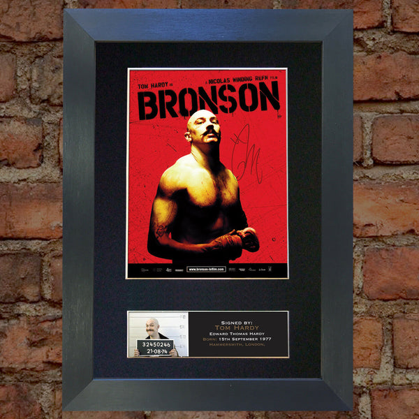 BRONSON Tom Hardy Autograph Mounted Photo Reproduction PRINT A4 374