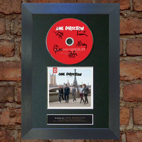 ONE DIRECTION One Thing Album Signed CD COVER MOUNTED A4 Autograph Print 24