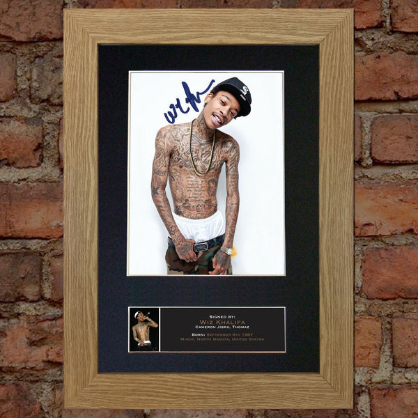 WIZ KHALIFA Signed Autograph Mounted Photo Repro A4 Print 539