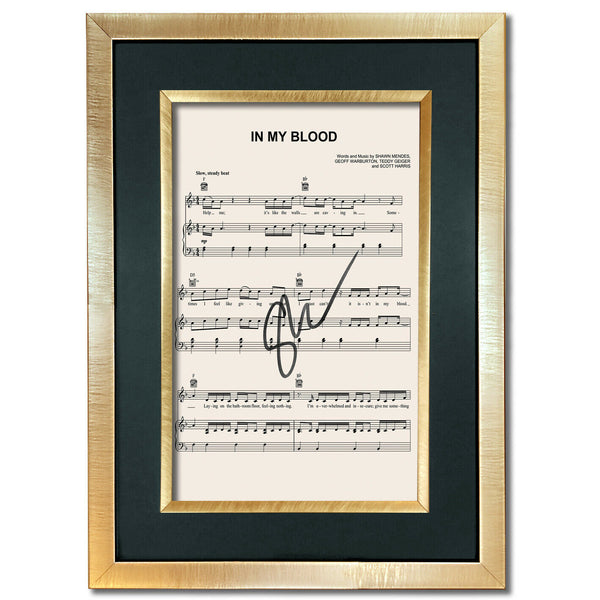 Shawn Mendes In My Blood Signed Music Sheet Album Autograph Print #805