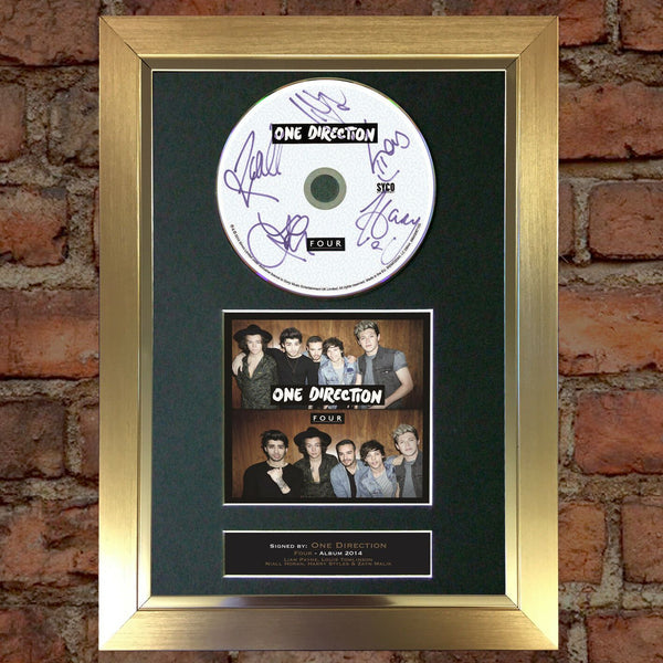 ONE DIRECTION FOUR Signed Album COVER With Reproduction Cd Print A4 Autograph 63