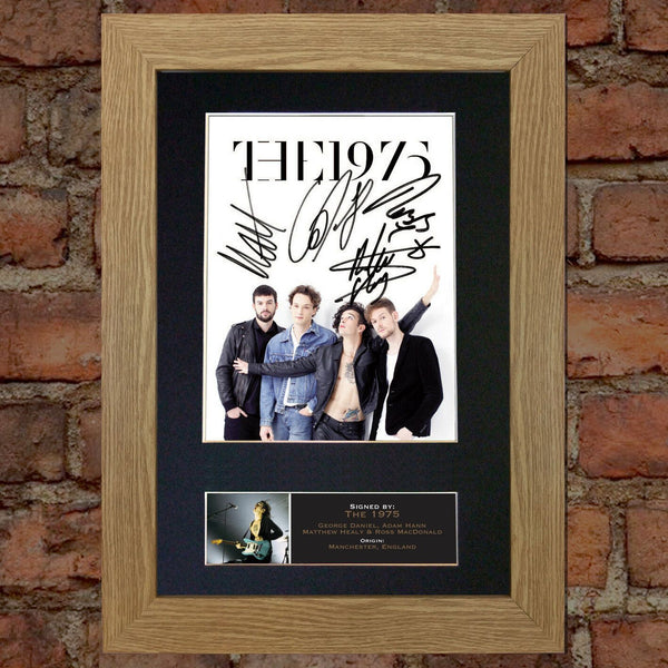 THE 1975 Band Signed Autograph Mounted Photo RE-PRINT A4 658