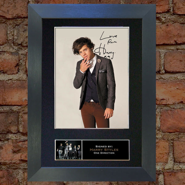 HARRY STYLES No1 Mounted Signed Photo Reproduction Autograph Print A4 309