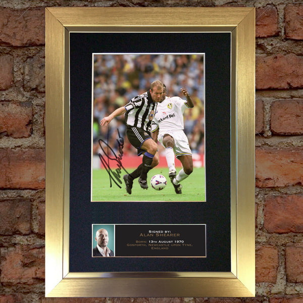 ALAN SHEARER Newcastle Signed Autograph Mounted Photo REPRODUCTION PRINT A4 640