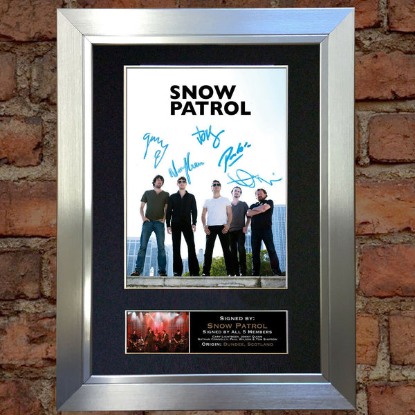 SNOW PATROL Mounted Signed Photo Reproduction Autograph Print A4 111