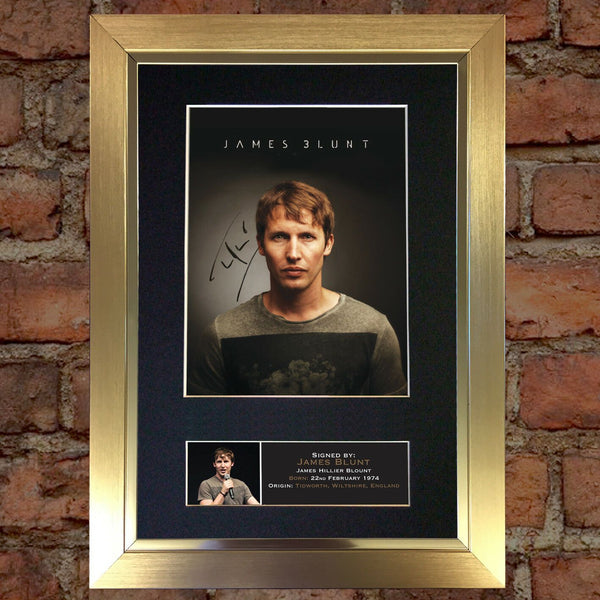 JAMES BLUNT Signed Autograph Mounted Photo Reproduction A4 397