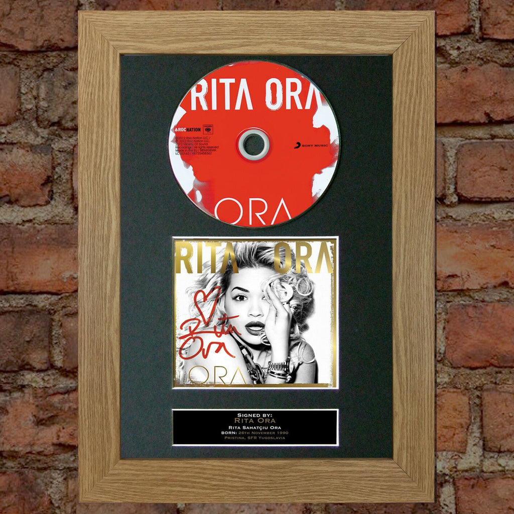 RITA ORA Ora Album Signed CD COVER MOUNTED A4 Autograph Print 21 