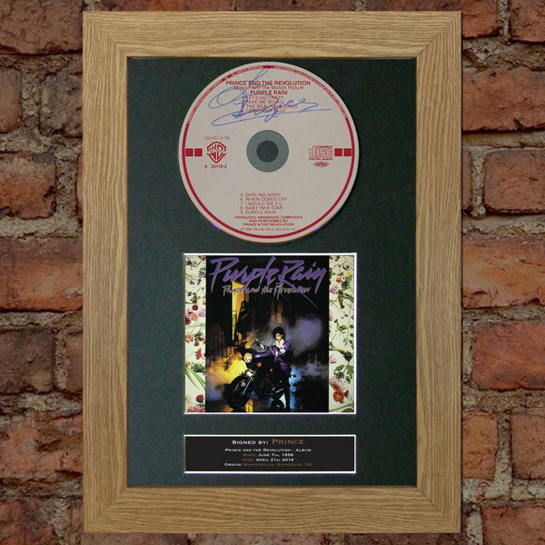 PRINCE PURPLE RAIN Signed Album COVER Repro Cd Print A4 Photo Autograph 74