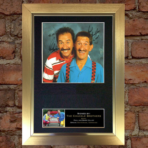 CHUCKLE BROTHERS No1 Mounted Signed Photo Reproduction Autograph Print A4 175