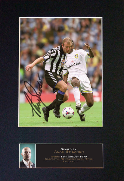 ALAN SHEARER Newcastle Signed Autograph Mounted Photo REPRODUCTION PRINT A4 640