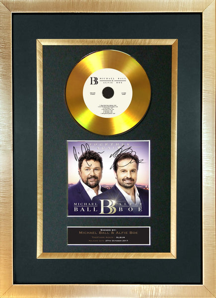 Michael Ball & Alfie Boe - Together Again GOLD DISC Album Signed Autograph Mounted Repro