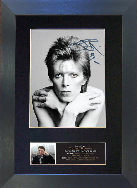 David Bowie Signed Autograph Quality Mounted Photo Repro A4 Print 606