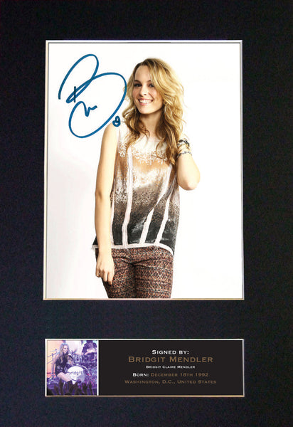 BRIDGIT MENDLER Signed Autograph Quality Mounted Photo RE-PRINT A4 506