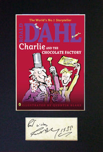 ROALD DAHL Charlie and the Chocolate Factory Book Autograph Signed Reprint 677