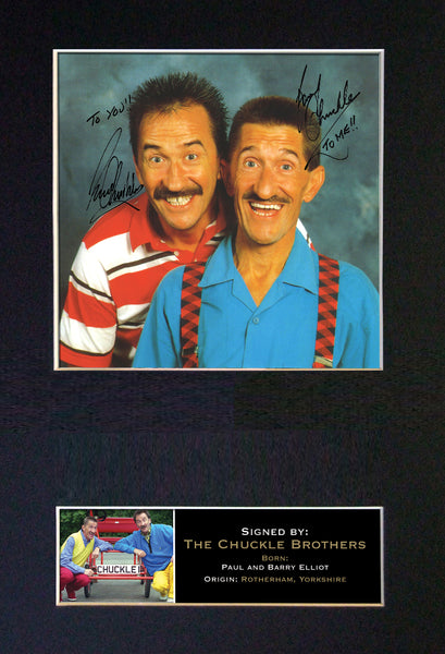 CHUCKLE BROTHERS No1 Mounted Signed Photo Reproduction Autograph Print A4 175