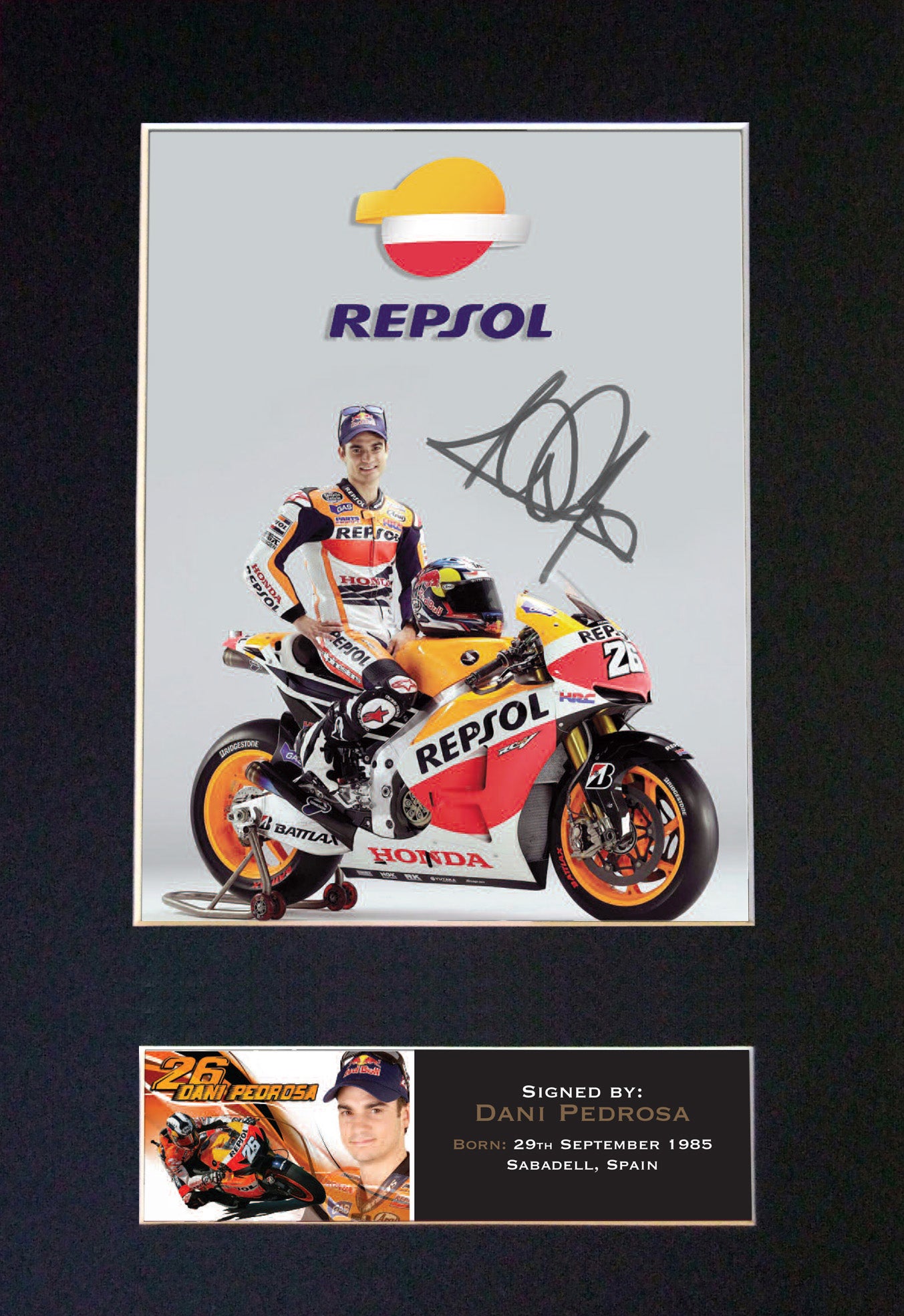 DANI PEDROSA Quality Autograph Mounted Photo Reproduction Print A4 573