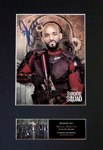 SUICIDE SQUAD Deadshot Will Smith Signed Autograph Mounted Photo Repro Print 620