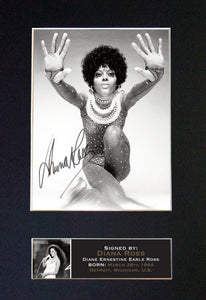 DIANA ROSS Very Rare Quality Autograph Mounted Signed Photo PRINT A4 665