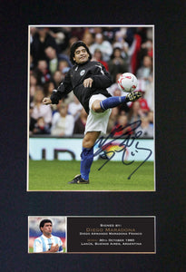 DIEGO MARADONA Argentina Signed Quality Autograph Mounted Photo Repro A4 534